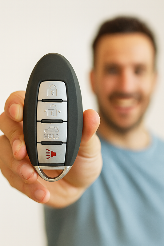 2015 Nissan Altima Replacement Car Key Fob | 4 Button Replacement with Programming Kit for Push Button Ignition